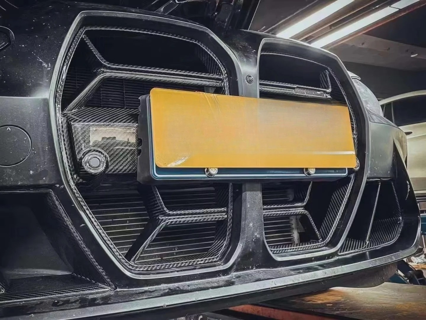 Grille Real Dry Carbon Fiber Front Bumper Nose Grille Grille CSL Style for  M3 G80 M4 G82